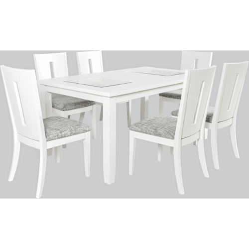 Urban Icon Slotback Dining Chair in White & Grey (Set of 2)